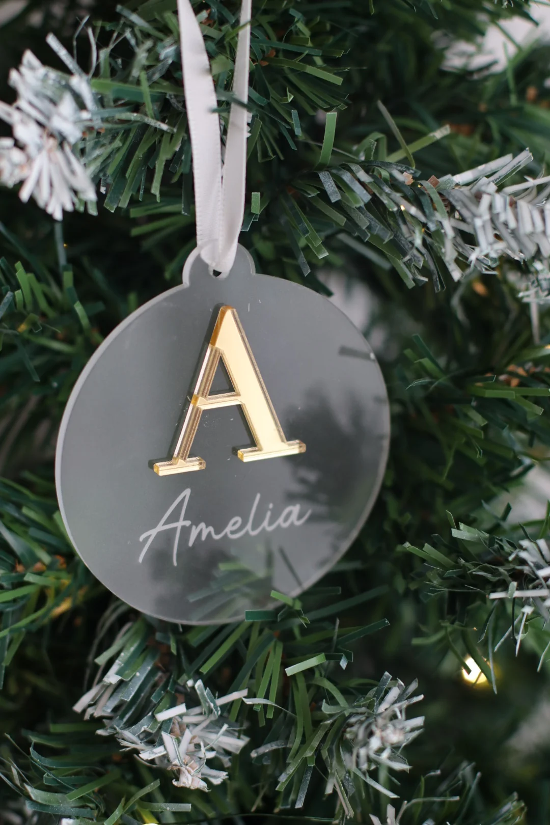3D Christmas Bauble/Ornament -  Acrylic Initial