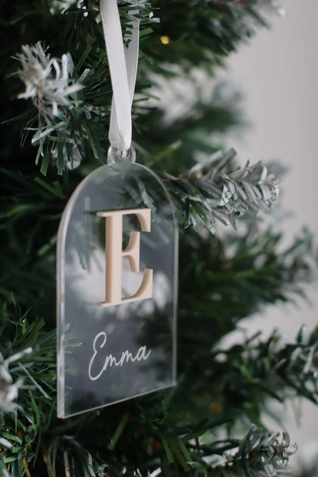 3D Christmas Ornament - Arch with Initial and name - Image 2