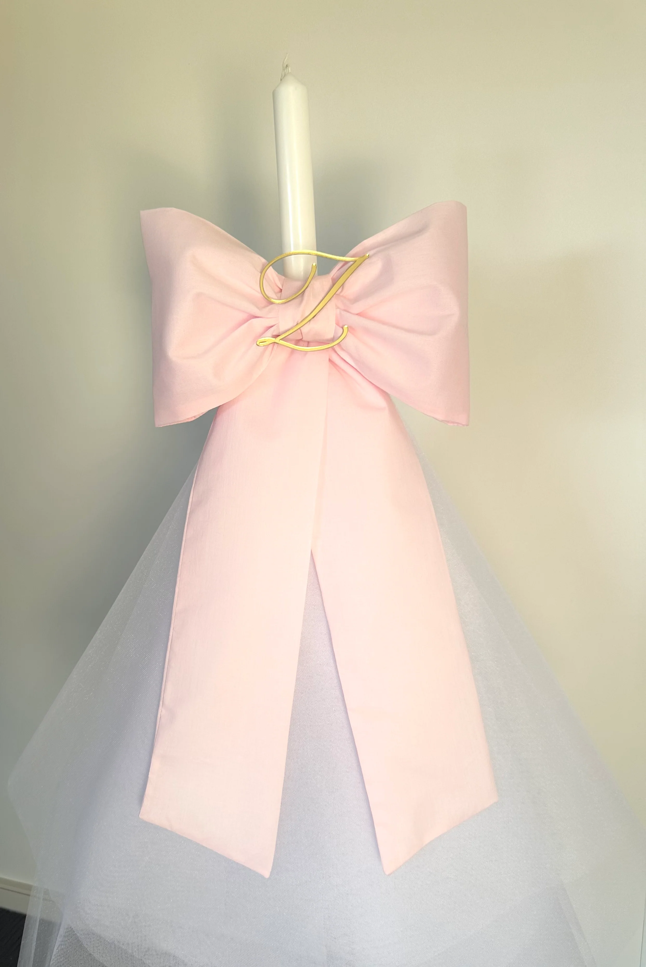 Orthodox Christening/Wedding Bow Candle | Lambatha