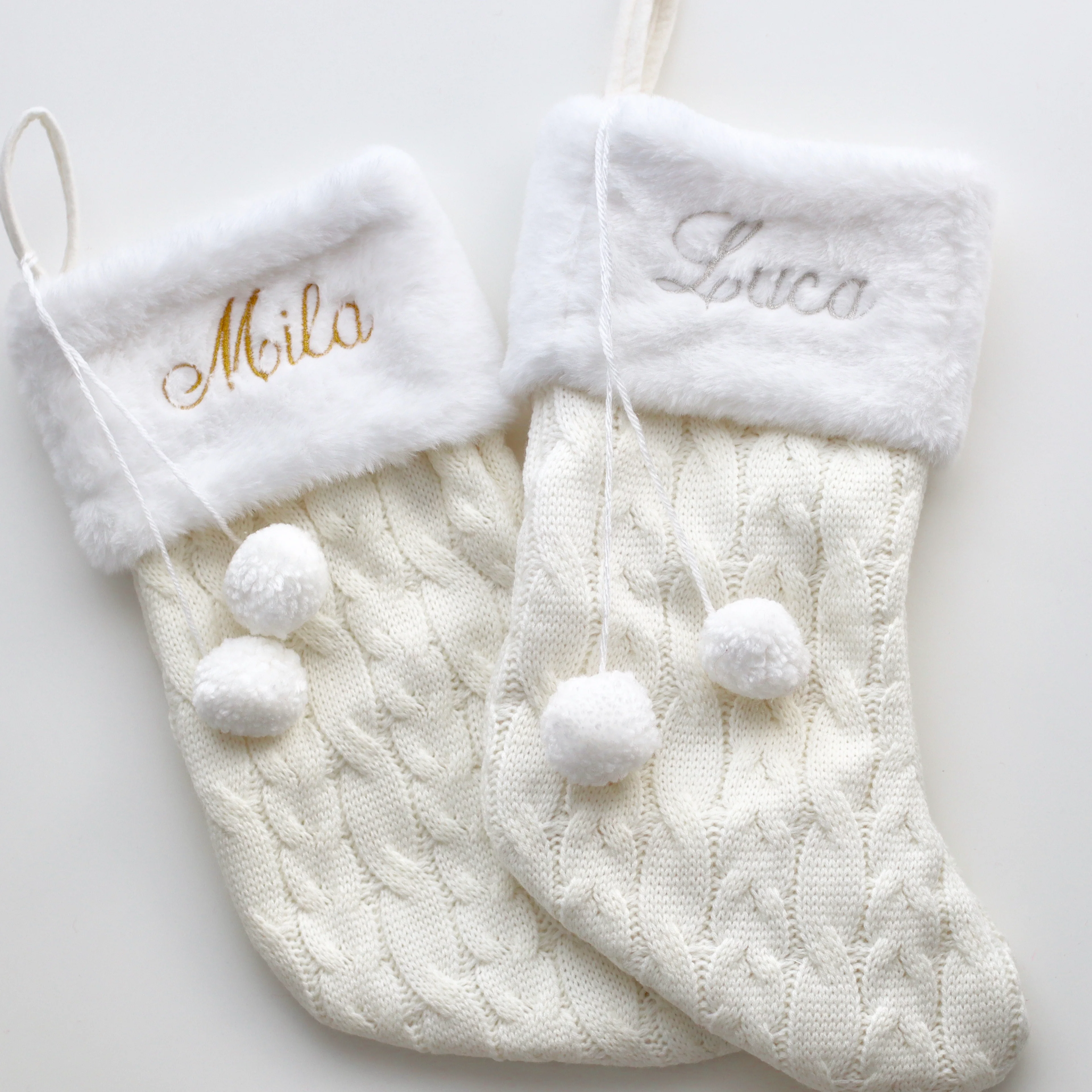 Knitted Personalised Christmas Stockings - Image 2