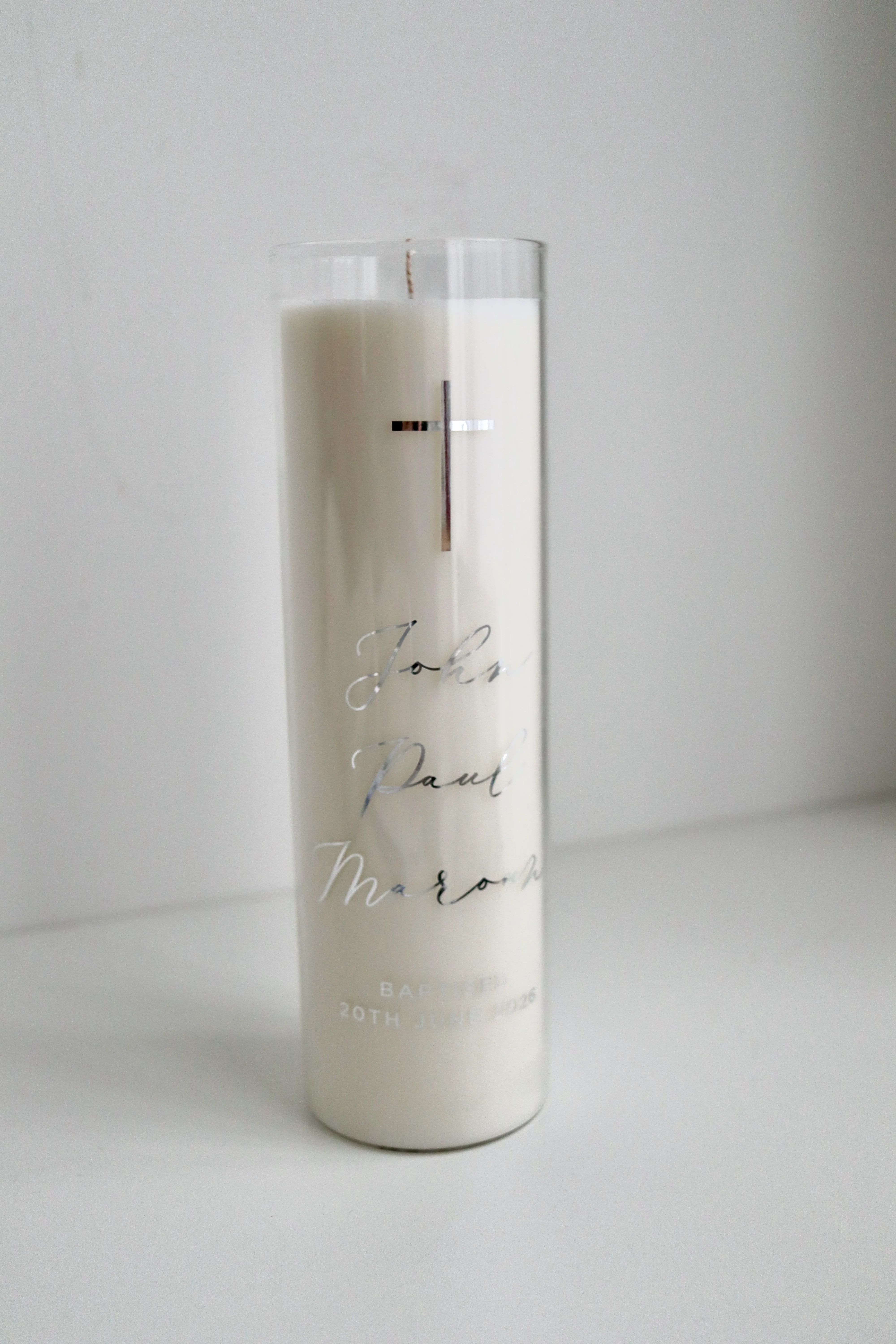 Glass Baptism Candle - Image 3