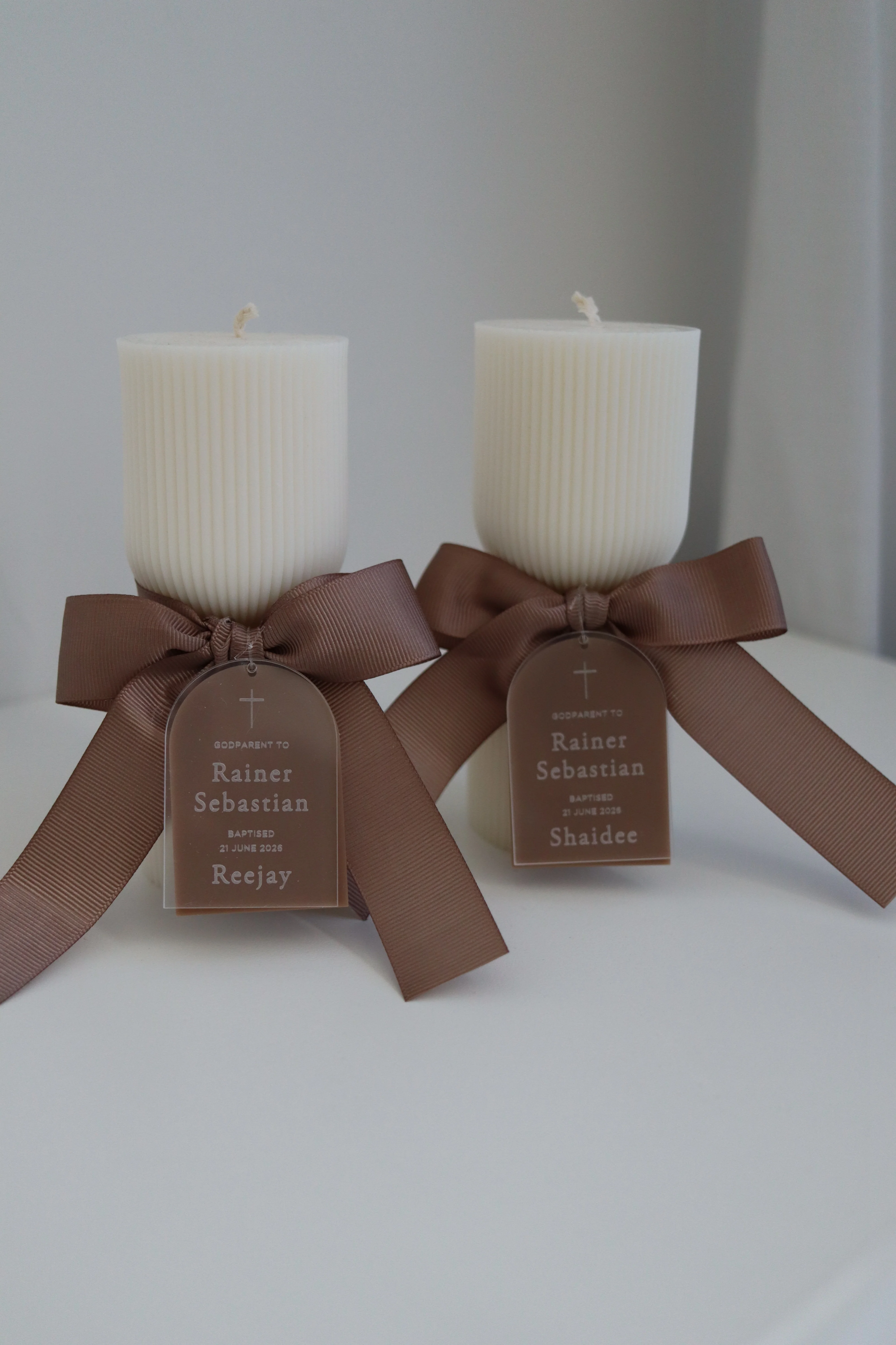 Hourglass Godparent Candle