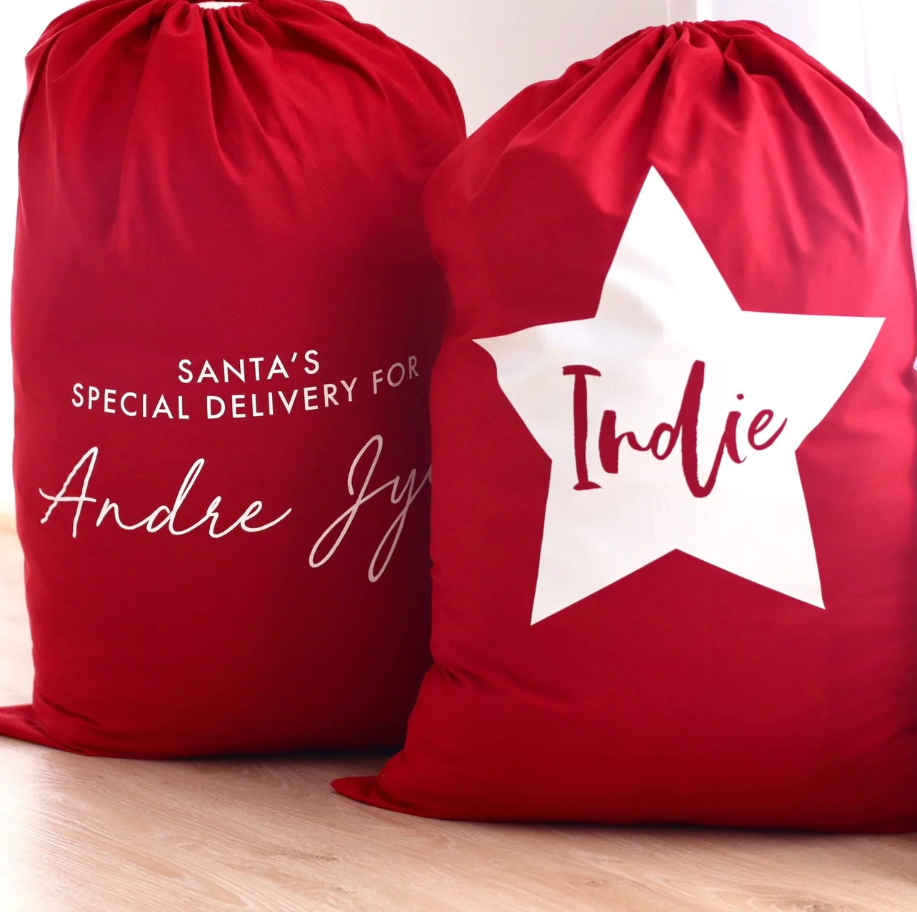 Red Personalised Santa Sack - Image 2
